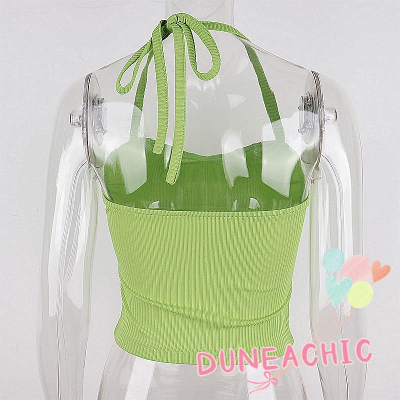 DUNEA Áo Tank Top Hở Lưng Kiểu Dáng Trẻ Trung Quyến Rũ Cho Nữ