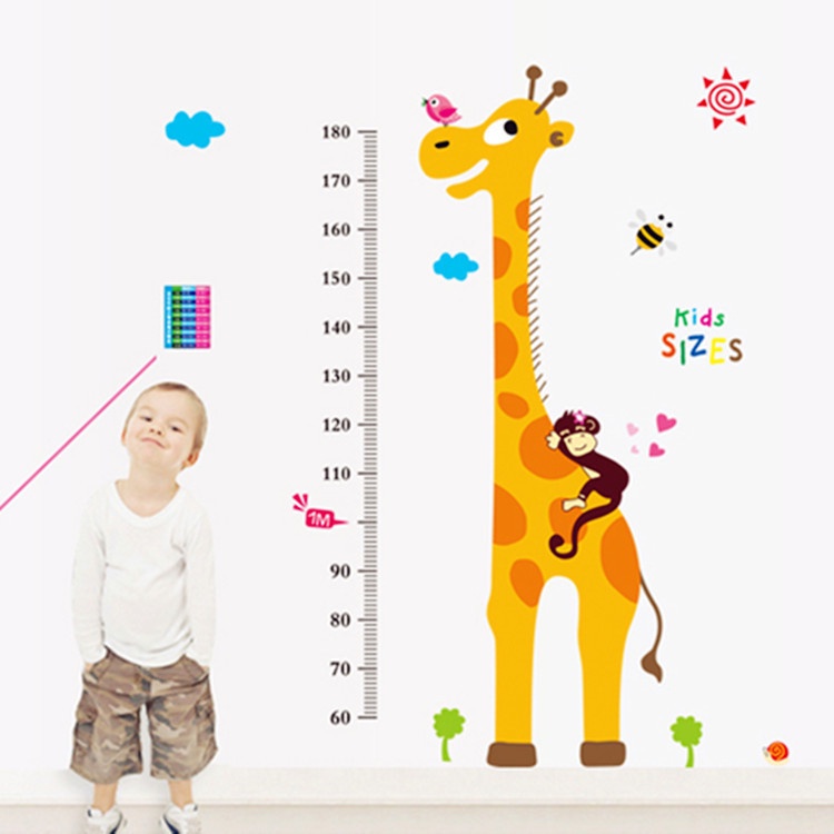 Decal Hươu cao cổ dán tường đo chiều cao cho bé yêu mẫu số 7 - AmyShop