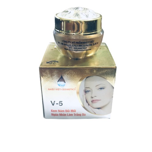 Kem v5 Nám, Đồi Mồi, Chống Nhăn, Làm Trắng Da Ngọc Trai Đen, Sữa ong chúa