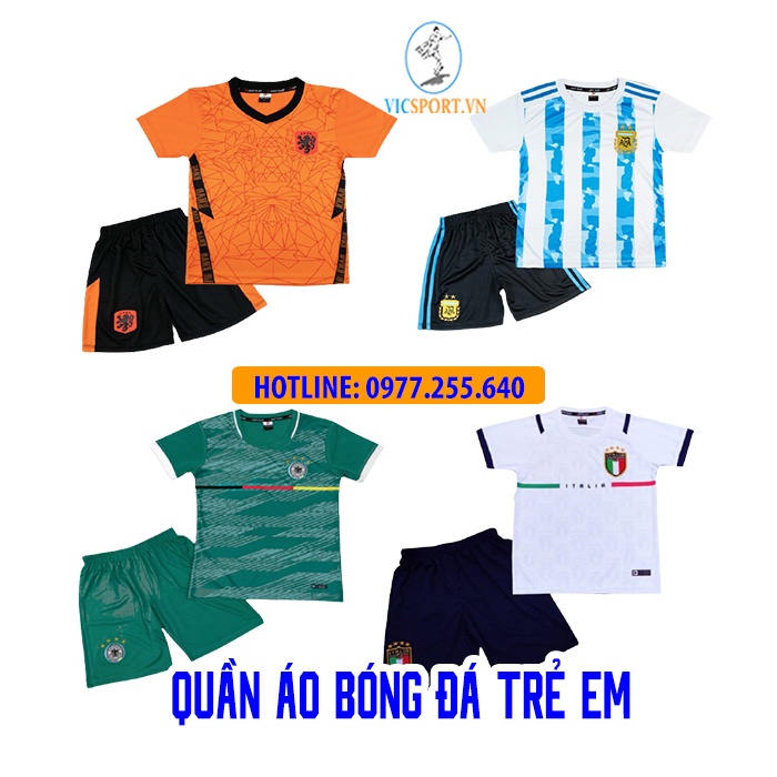 [SALE SỐC] Áo Bóng Đá Trẻ Em CLB, Đội Tuyển Thun Lạnh Siêu Mát – Vicsport