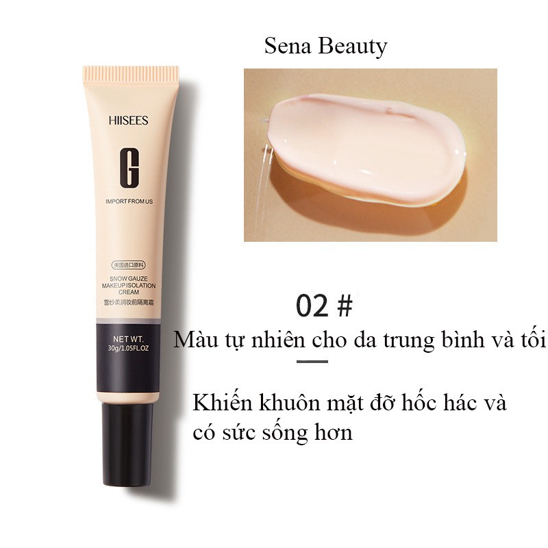 Kem nền che khuyết điểm Hiisees Chữ G 30g