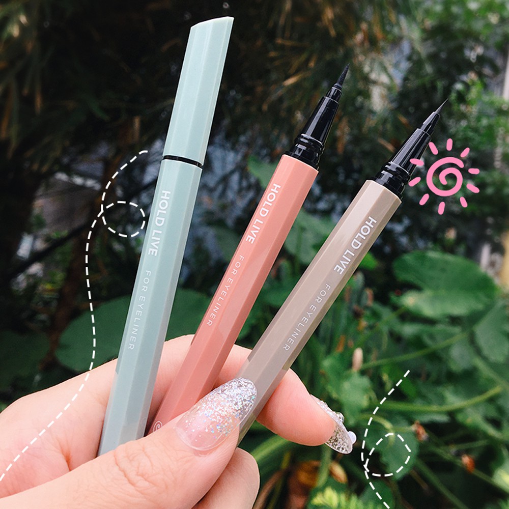 Bút Kẻ Mắt Dạ Siêu Mảnh Không Trôi HOLD LIVE Superfine Natural Eyeliner Nội Địa Trung