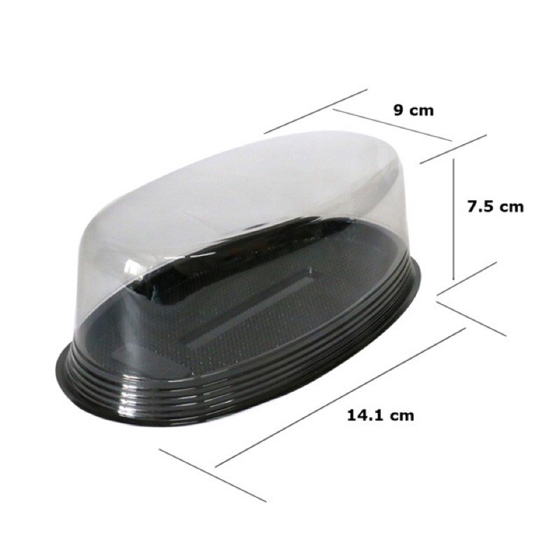 Bộ 20 hộp nhựa đựng bánh oval KT: 21cm x9cm x7.5cm