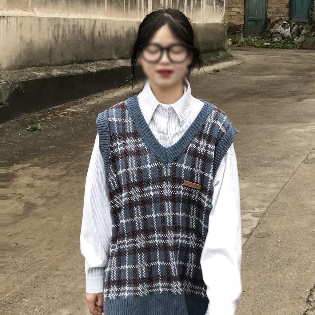 【Yuki】Áo gile kẻ sọc phong cách Hàn quốc Mẫu Mới | BigBuy360 - bigbuy360.vn