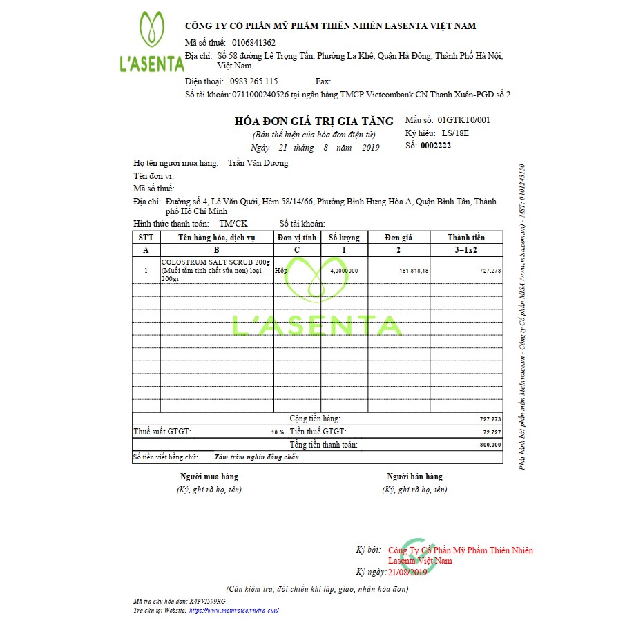 MUỐI TẮM TRỊ MỤN LƯNG, TẨY TẾ BÀO DA CHẾT BODY LASENTA - TINH CHẤT SỮA NON 200GR | Thế Giới Skin Care