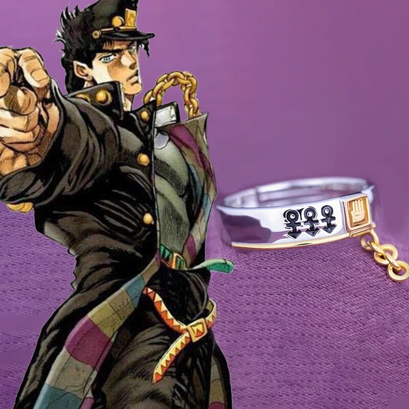 Nhẫn bạc JOTARO  JoJo's Bizarre Adventure anime chibi phụ kiện trang sức đeo tay xinh xắn