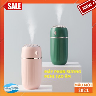 Máy phun sương mini tạo ẩm phun 8h cổng sạc usb chế độ đèn led đẹp lung linh làm đèn ngủ,máy làm mát tạo ẩm MJ1 300ml