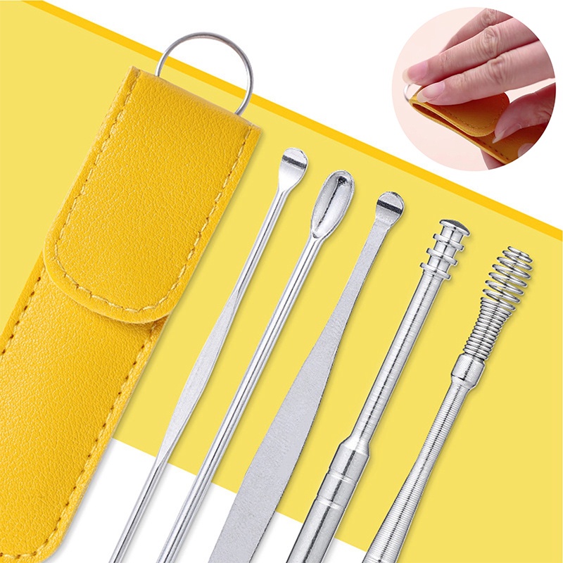 Set 6 Dụng Cụ Chuyên Dụng Cho Vệ Sinh Tai Bằng Thép Không Gỉ
