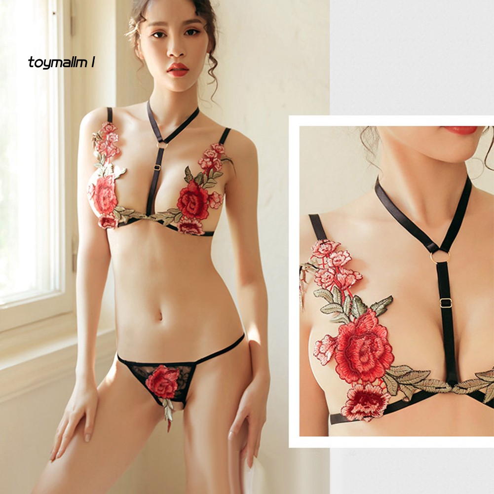 Áo bra dây chữ G họa tiết hoa quyến rũ cho nữ | BigBuy360 - bigbuy360.vn