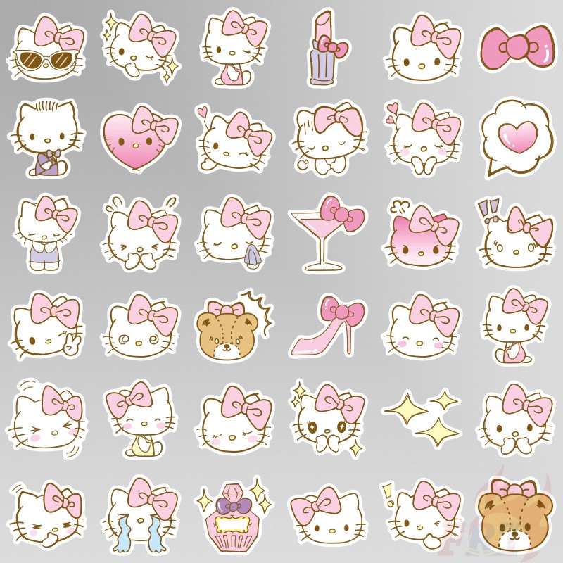 ❉ Hello Kitty Q-3 Sanrio Cartoon Stickers ❉ 40Pcs/Set DIY Decals Stickers for Album Diary Laptop Scrapbooks Skateboard