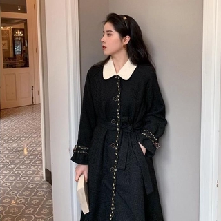 Áo khoác len thời trang mùa đông phong cách retro dành cho nữ