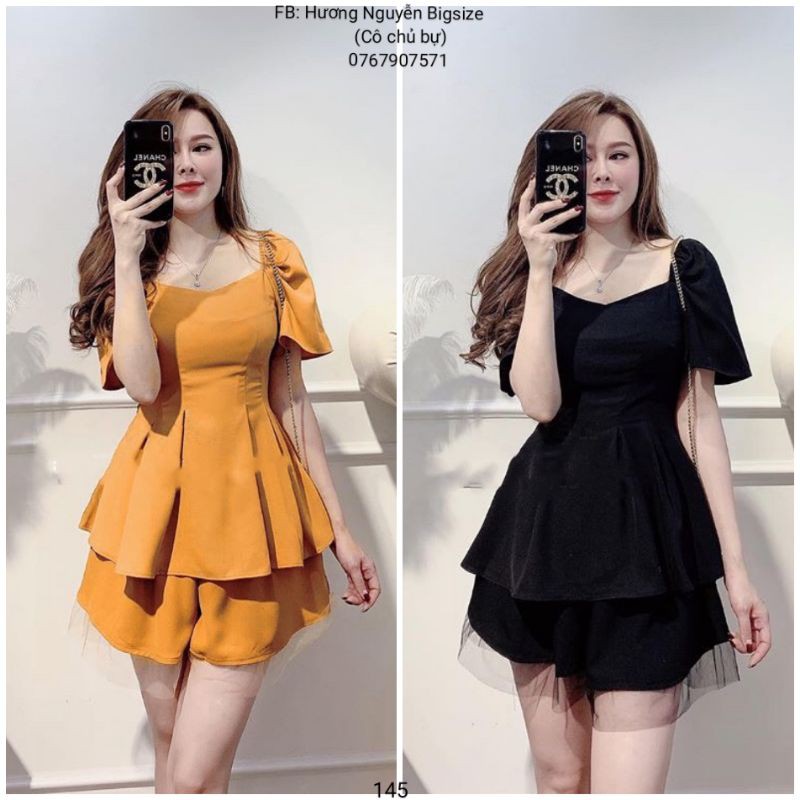60-90kg Bigsize SET PEPLUM QUẦN LƯỚI GIÁ RẺ
