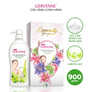 [MUA 1 TẶNG 1] Hộp quà sữa tắm trắng da Gervenne Green Lily 900gr