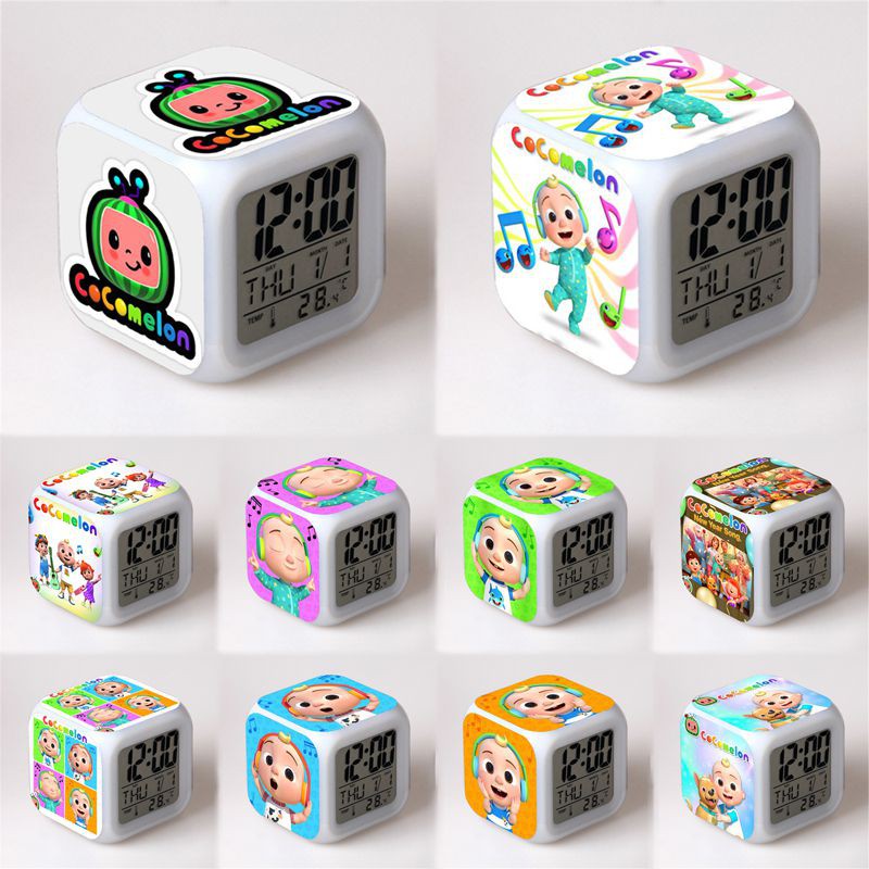 Cocomelon LED Multi-Function Alarm Clock Color Change Digital Luminous Gift