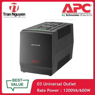 Ổn áp apc line-r 1200va bộ điều chỉnh điện áp tự động 3 đầu ra đa năng 230v indonesia - lsw1200-ind