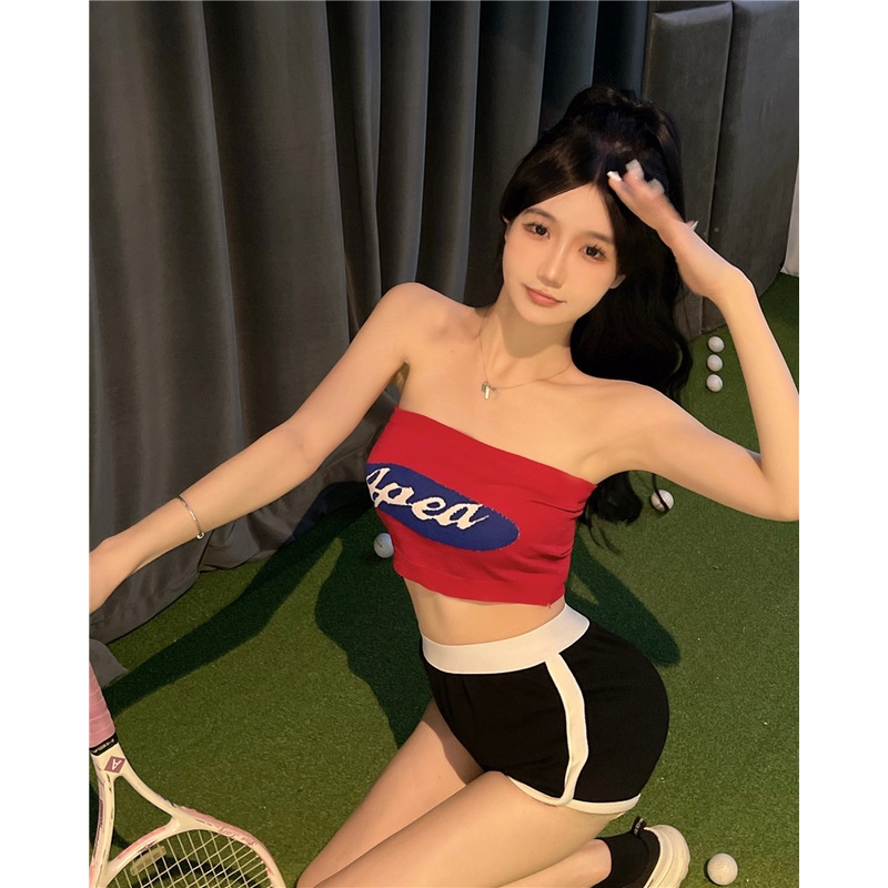 Cocory vn Áo Croptop Dáng Ôm In Chữ Thời Trang Mùa Hè Quyến Rũ Cho Nữ