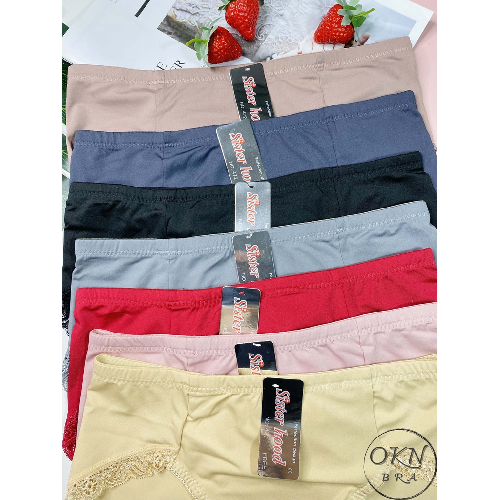 Quần lót Sisterhood 472 ống rộng viền ren lưng cao hàng nhập khẩu Thái Lan