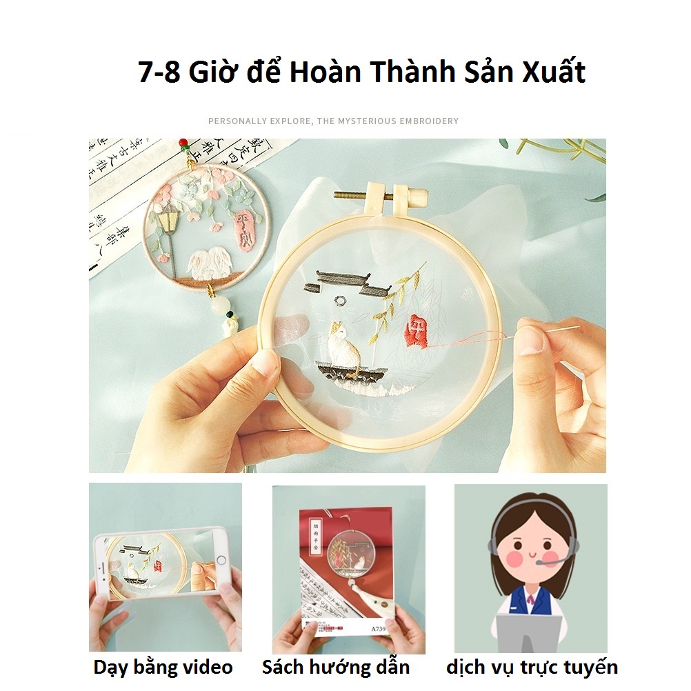 Vật Liệu Thêu Mới/Nghề Thêu/Phụ Kiện Nữ/Quà Tặng/Trang Trí Ô Tô/Bùa Hộ Mệnh