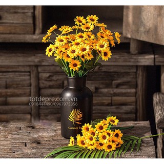 Bó Cúc Vàng Nhỏ 24 bông như thật trang trí nhà cửa