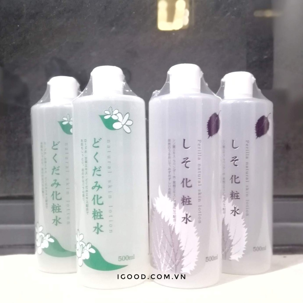 Toner lotion nước hoa hồng tía tô Dokudami ngừa mụn 500ml Nhật Bản