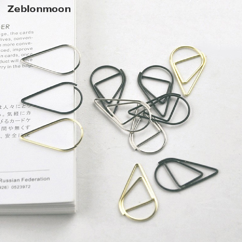 Set 50 Kẹp Giấy Kim Loại Hình Giọt Nước Dễ Thương