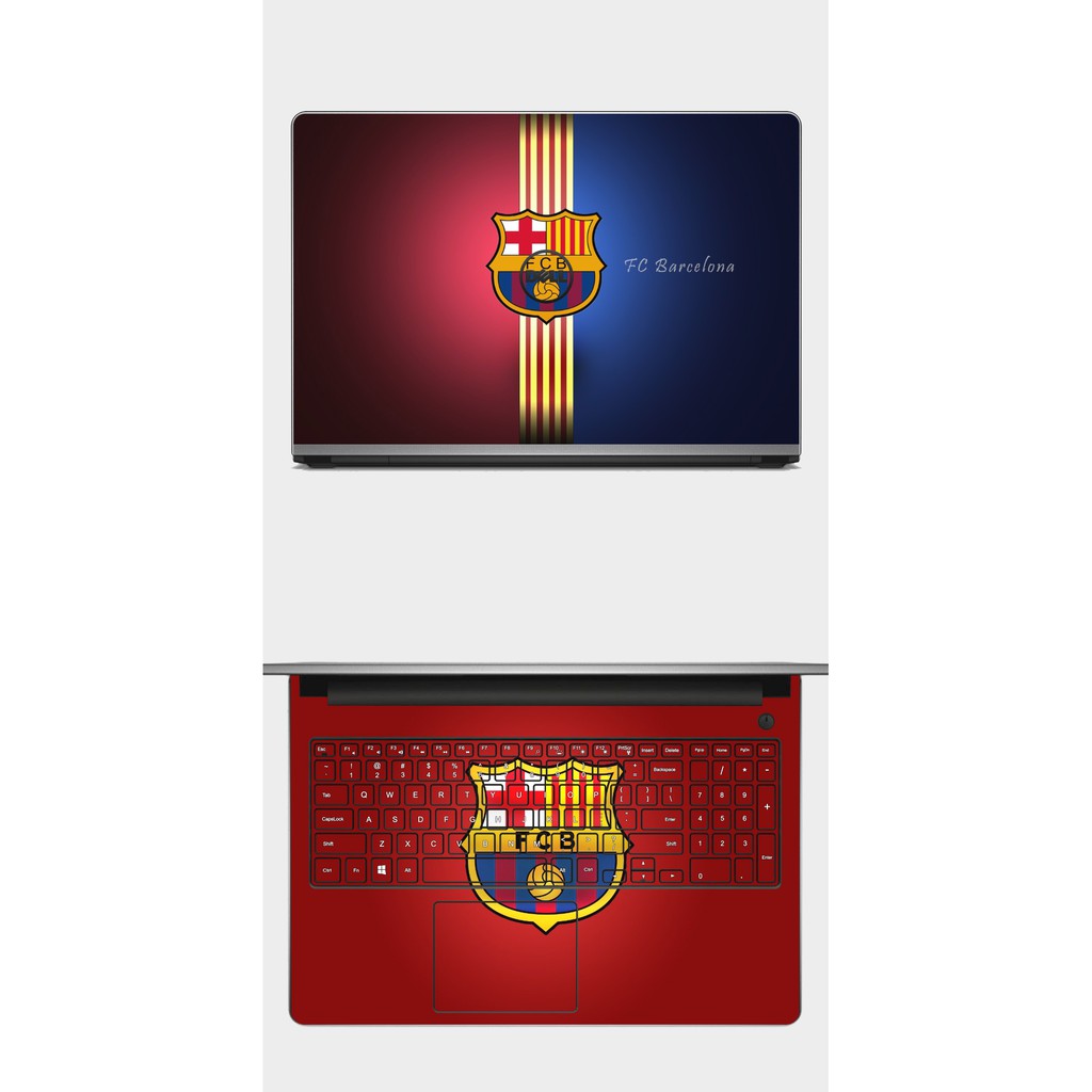 Skin Laptop Logo các CLB bóng đá Barca, Real, MC... Đủ các dòng máy tính: Asus, Acer, Hp, Dell...