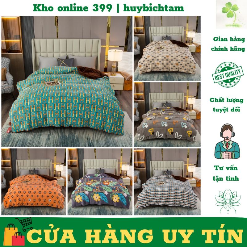 [RẺ VÔ ĐỊCH] chăn YUKI hoa hoạ tiết sang trọng bắt mắt, chăn mùa đông ấm áp