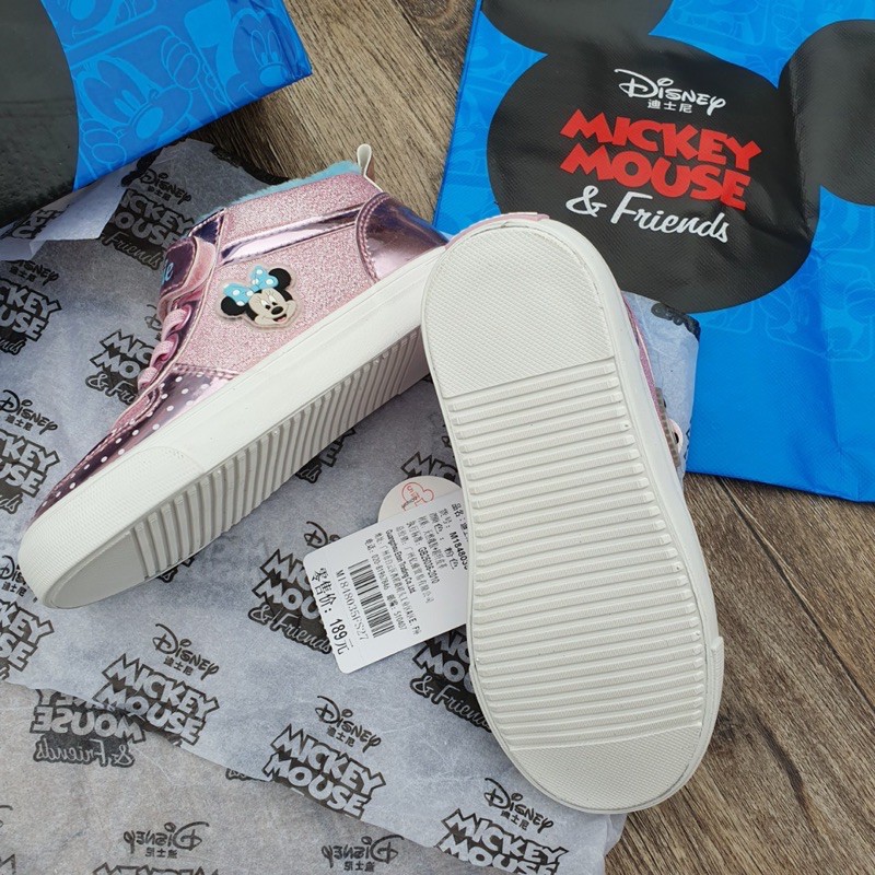 Giày lót lông cao cổ xuất dư Disney cho bé trai bé gái