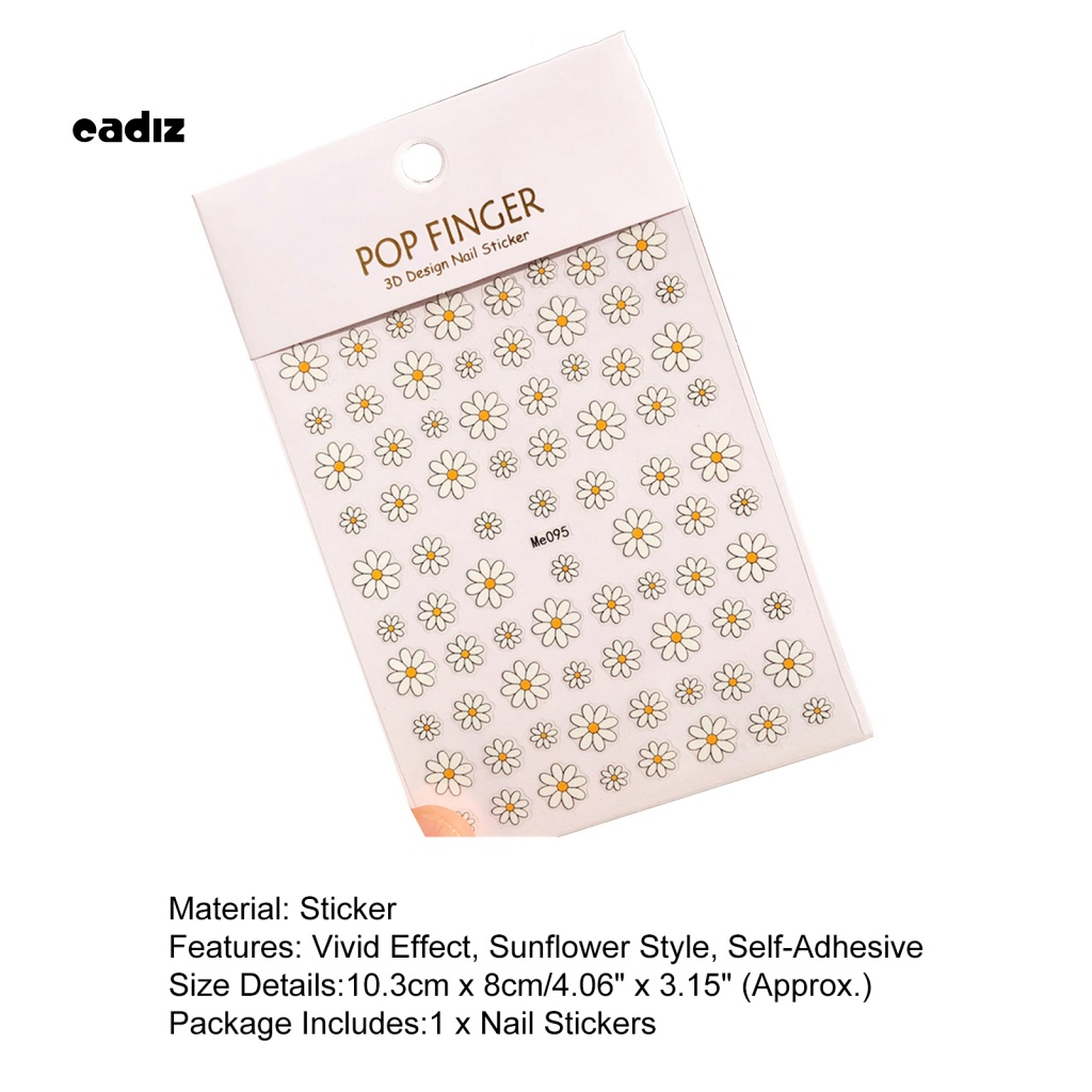 Miếng Dán Trang Trí Móng Tay Họa Tiết Hoa Nhiều Màu Sắc Thời Trang Mùa Hè Dành Cho Nữ