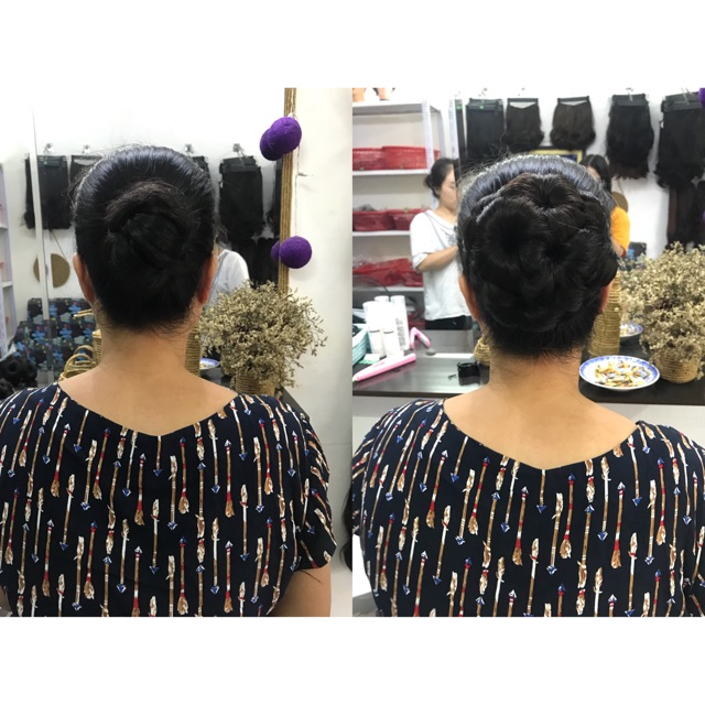 Búi hoa tóc giả ( búi phu nhân)