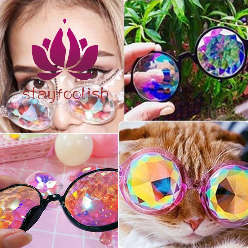 Bán Bán Kính vạn hoa gọng tròn màu sắc cầu vồng dễ thương thú vị Siêu rẻ