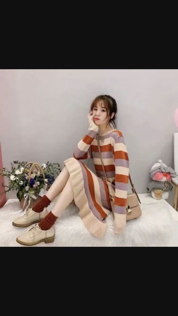 Váy len kẻ đuôi cá (2 màu)/ Hàng về sau 10-15 ngày/Đăng kèm ảnh thật khách feedback ⭐️ | BigBuy360 - bigbuy360.vn
