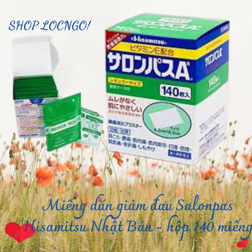 Miếng dán giảm đau Salonpas Hisamitsu Nhật Bản - hộp 140 miếng by Shop LocNgo