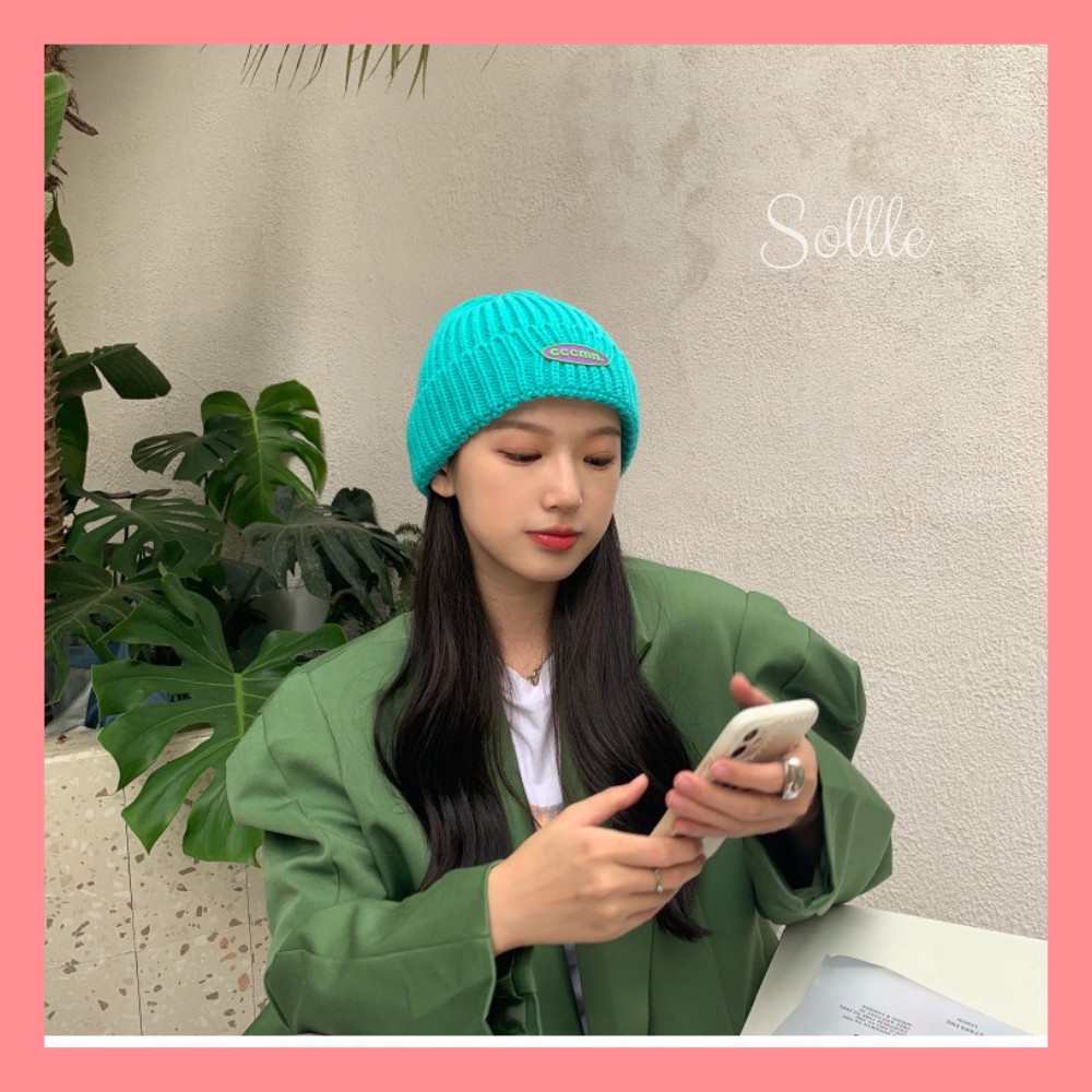 Mũ nón len beanie nam nữ trơn nhiều màu phong cách hip hop Hàn Quốc Sollle M01N