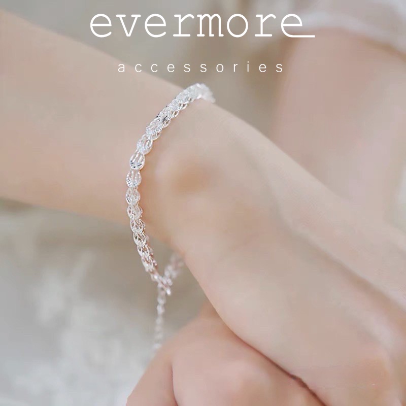 Vòng tay bạc đuôi phụng hoàng EVERMORE, lắc tay bạc đơn giản thanh lịch, minimalism - L026