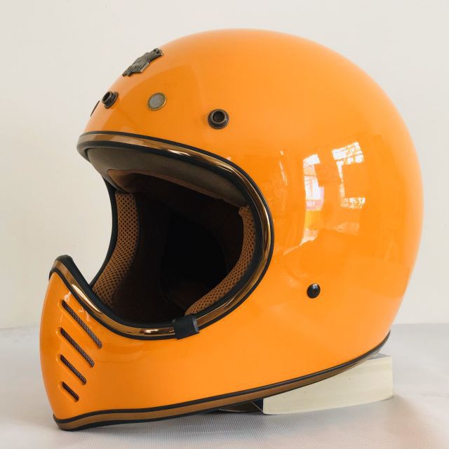 Mũ bảo hiểm Fullface Royal H1 Vàng Cam cao cấp (Đủ màu)