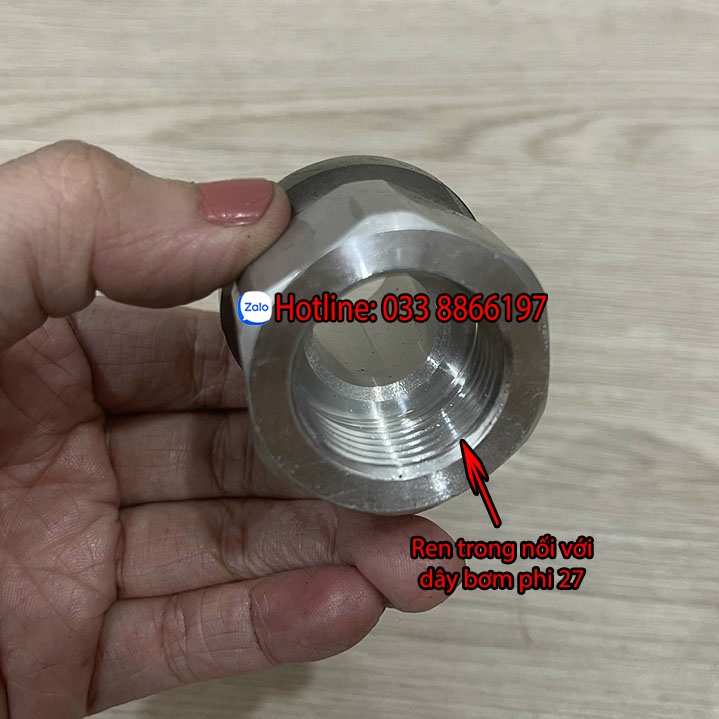 Đầu xoay cò bơm xăng dầu phi 34 giảm xuống phi 27