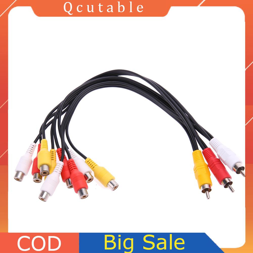 Cáp Chia 3 Cổng Rca Đực Sang 9 Rca Cho Dvd