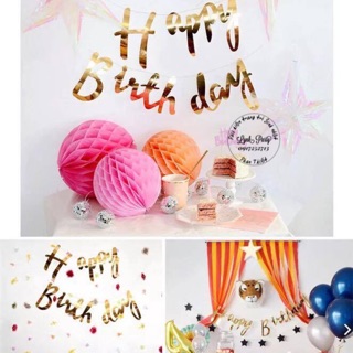 Dây chữ Happy Birthday ép kim