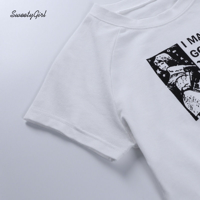 Áo Thun Ngắn Tay Họa Tiết Hoạt Hình Phối Màu Tương Phản 2022 Thời Trang Cho Nữ