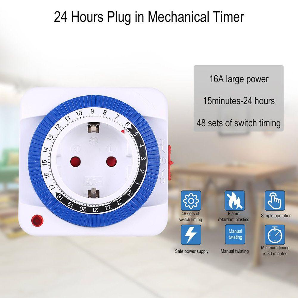 Ổ Cắm Hẹn Giờ Bằng Điện 230VAC 3500W 16A UK EU US Plug