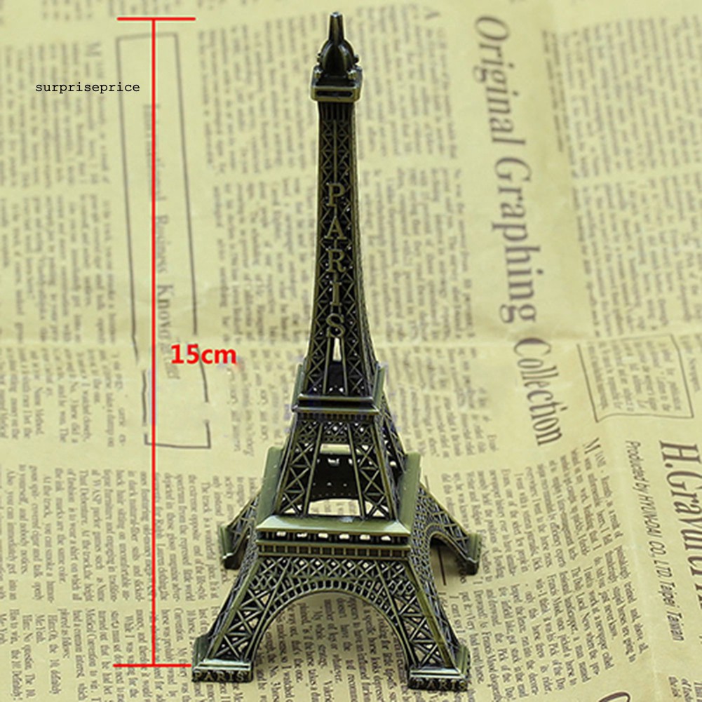 Mô hình tháp Eiffel 15cm kiểu cổ điển chất liệu hợp kim đồng