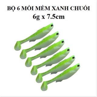 Bộ mồi mềm nff MEGA nặng 6 gam, cá giả câu lure cá lóc cá chẽm cá sộp