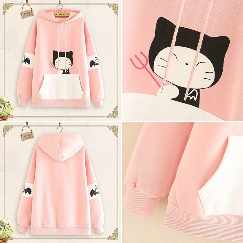 Áo hoodie nữ phối màu giữ ấm - Áo khoác nỉ chui đầu dễ thương William Store - NL174 | BigBuy360 - bigbuy360.vn