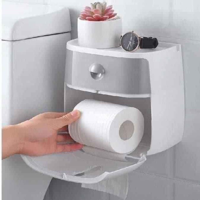 Khay đựng giấy vệ sinh 2 tầng