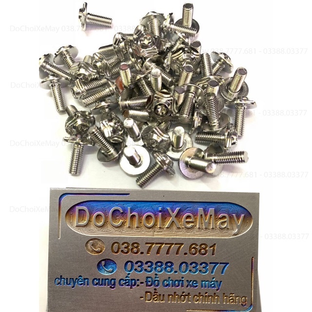 Ốc Salaya 6li15 chuẩn Inox 304 , ốc 6li salaya gắn nhiều vị trí . DoChoiXeMay