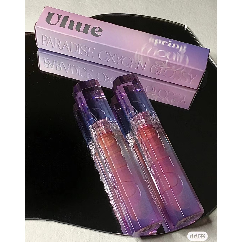 UHUE Son bóng trong suốt không thấm nước Trọng lượng nhẹ không dính Lipgloss