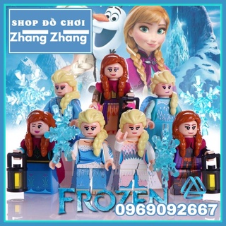 Xếp hình mô hình nhân vật Nữ Hoàng Băng giá Frozen Elsa và Anna dành cho bé gái Minifigures WM6084