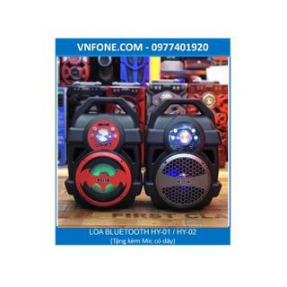 🌺🌺 XẢ HÀNG 🌺🌺 - Loa kéo mini Bluetooth du lịch HY-02 (Đen) công suất lớn âm thanh cực đã+ Tặng micro có dây - 🌺🌺