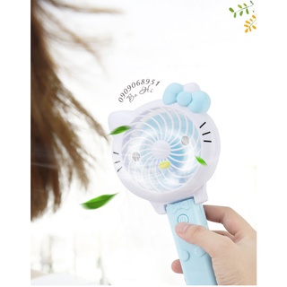 Quạt mini sạc cầm tay kitty cute